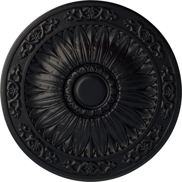 Ekena Millwork Lunel Ceiling Medallion (Fits Canopies up to 3 3/4"), Hand-Painted Steel Gray, 20 1/4"OD x 1 1/2"P CM20LUSGS - main